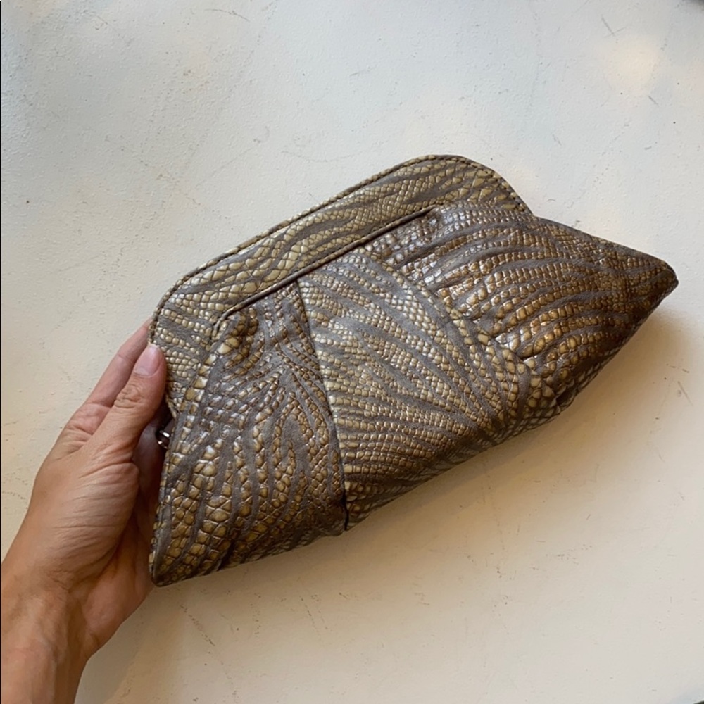 Laura Merkin snakeskin clutch